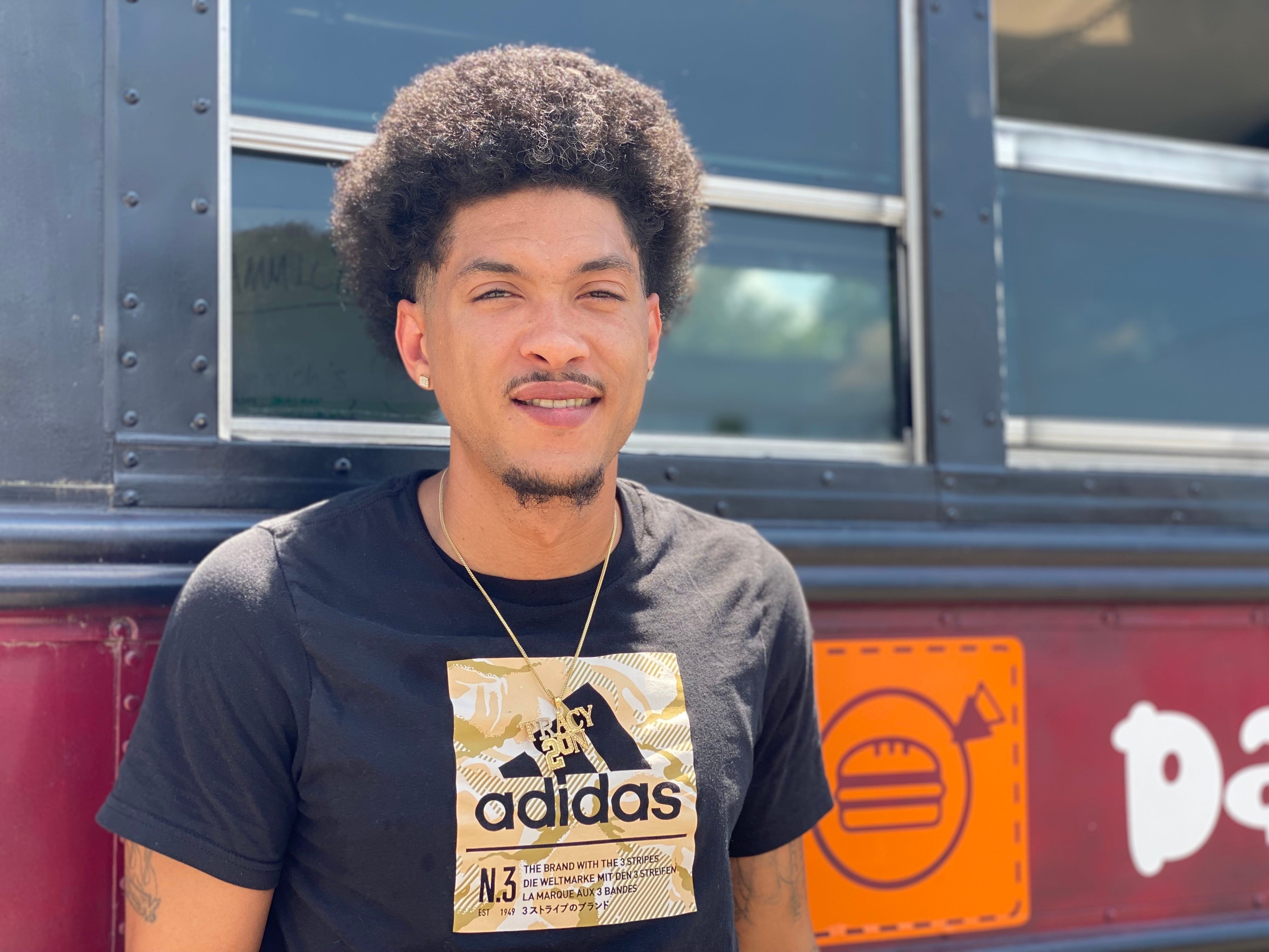 Robert Brown in front of his food truck