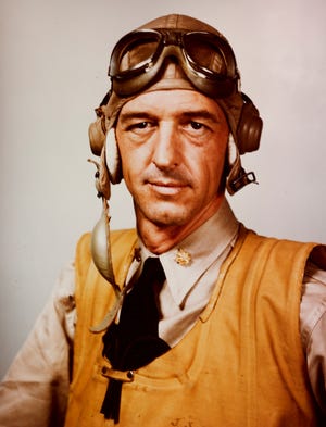 Lt. Cmdr. John S. Thach is pictured in his flight gear during World War II.