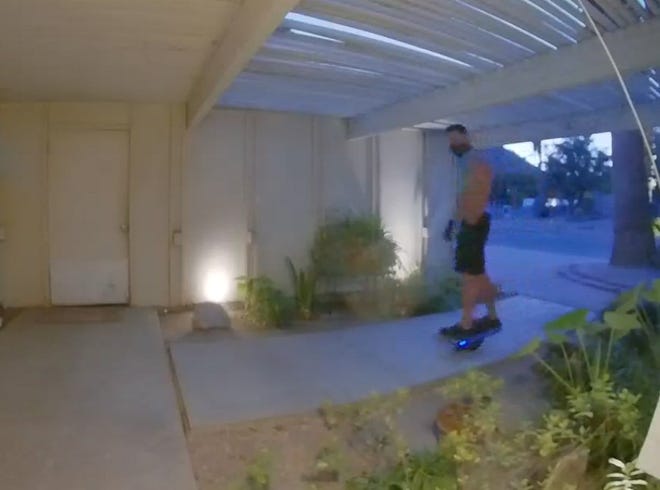 The Palm Springs Police Department released this photo of the suspect in the burglaries.