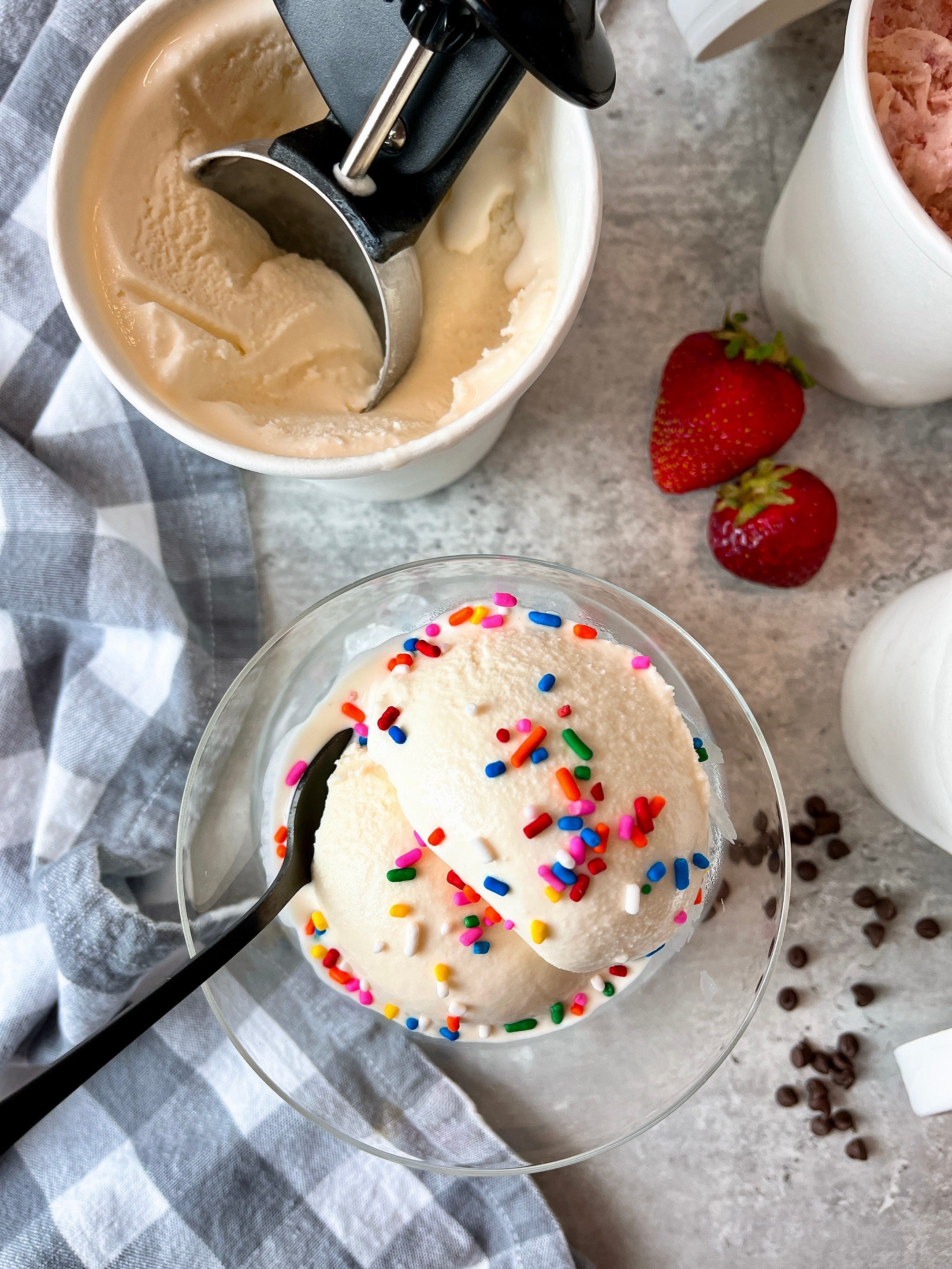 Make delicious homemade ice cream with 3 ingredients, a blender and this recipe