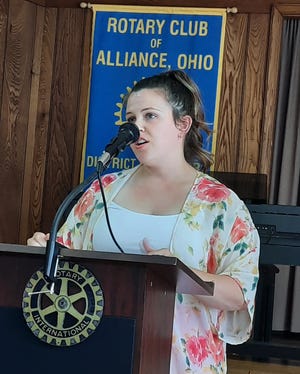 Andrea Lee recently spoke to the Alliance Rotary about the Alliance YMCA's work in the community.