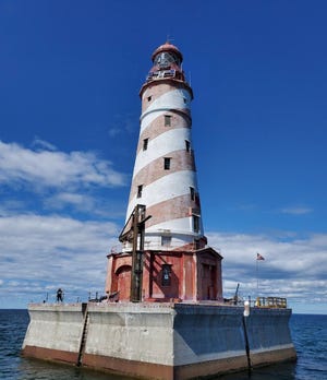 The White Shoal Lighthouse is shown.
