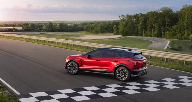 The SS version of the coming Chevrolet Blazer EV offers customers a performance all-wheel drive propulsion configuration designed to produce up to 557 horsepower and up to 648 pound-feet of torque.
