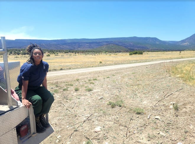 Auburn University Montgomery senior HeavenLee Pagan traveled to Ocate, NM, earlier this summer to work as a subcontractor with a crew trying to contain the Cooks Peak Fire.
