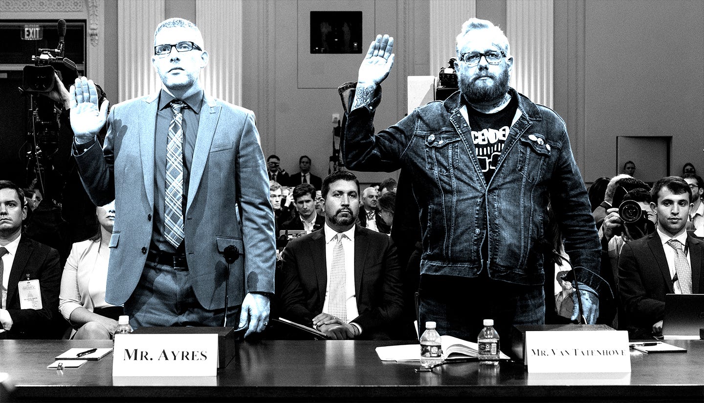 Stephen Ayres and Jason Van Tatenhove are sworn in to testify as the House select committee investigating the Jan. 6 attack on the U.S. Capitol.