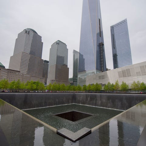 The south memorial pool at the World Trade Center 