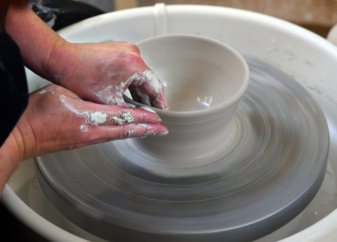 Wheel throwing will be among the demonstrations at "Hot Night in the City."