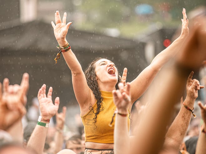 Rain on Sunday caused delays but did not dampen fans' enthusiasm on the final day of INKcarceration 2022 Music and Tattoo Festival on the grounds of the Ohio State Reformatory in Mansfield.