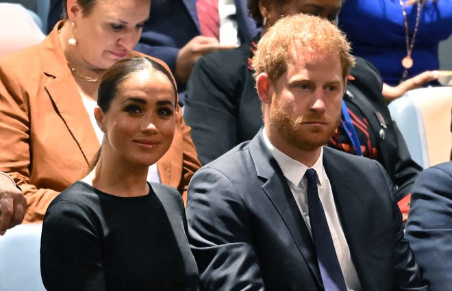 Prince Harry and Meghan Markle in New York City in 2022.