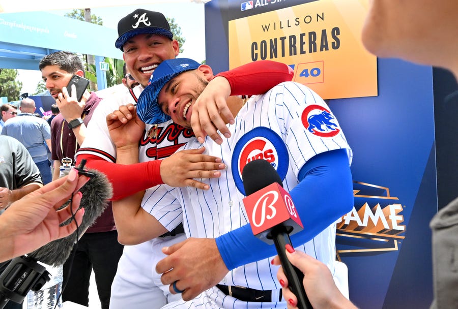 William, left, and Willson Contreras during All-Star media day on Monday.
