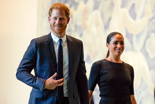 Prince Harry and Meghan at the United Nations headquarters in July 2022.