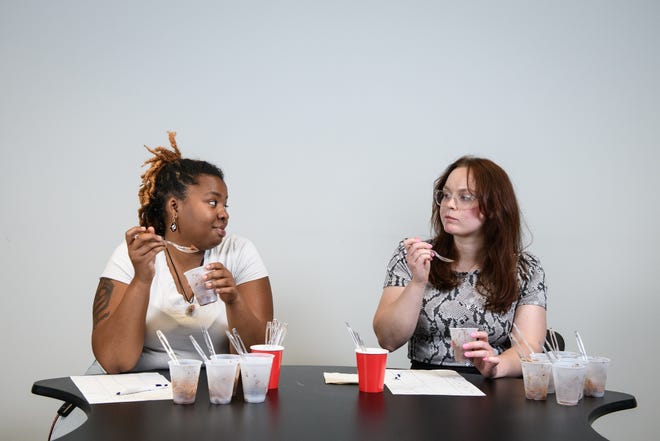 Two Fayetteville Observer staff writers, Akira Kyles, a vegan and our arts and culture reporter, and Taylor Shook, a non-vegan and our new food, dining and business reporter, taste-test 10 plant-based frozen dessert flavors.
