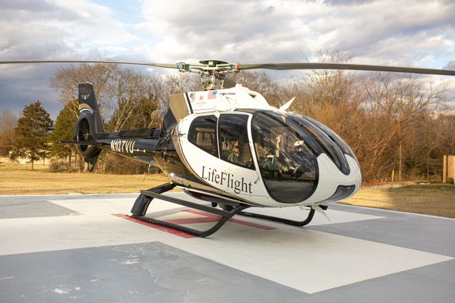 A Vanderbilt Wilson County Hospital LifeFlight helicopter.