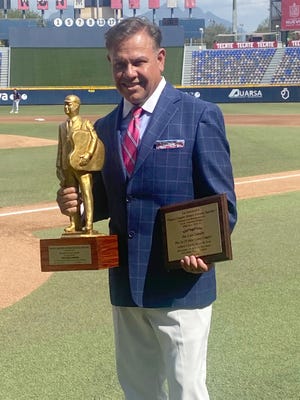 Joe Landin was recently recognized for his long career as a baseball umpire during a ceremony in Monterrey, Mexico.