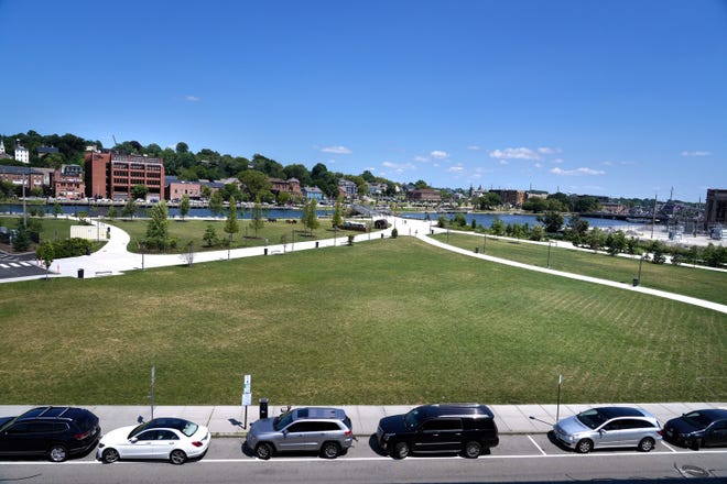 A $4-million open-space bond approved by voters in 2021 will pay for a new pavilion with restaurants and other amenities in this spot at Providence's Innovation District Park.