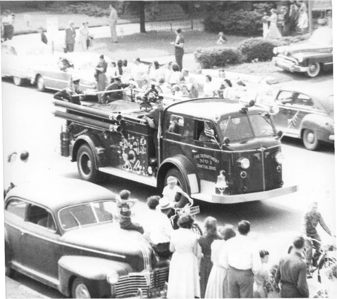 Historical pump truck from the Canton Fire Department. The agency is celebrating its 200th anniversary.
