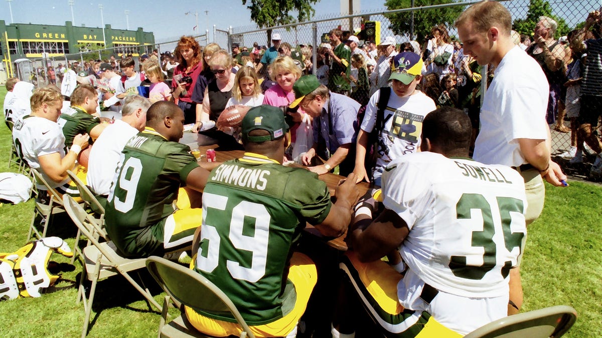 Green Bay Packers training camp Photos from 1970s, 1980s and 1990s