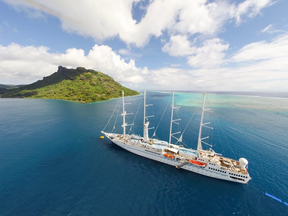 A Windstar Cruises ship sailing to French Polynesia in 2014.
