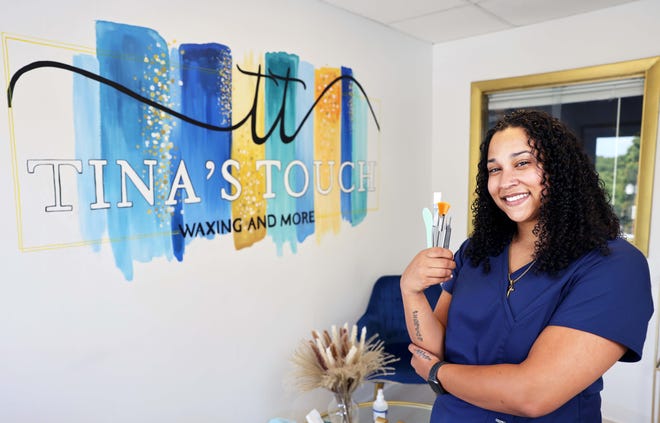 Esthetician Christina Monteiro of Brockton opened up Tina's Touch, 75 Adams St., Milton, to give woman a spa experience with waxing, eyebrow tinting and more on Thursday, July 21, 2022.