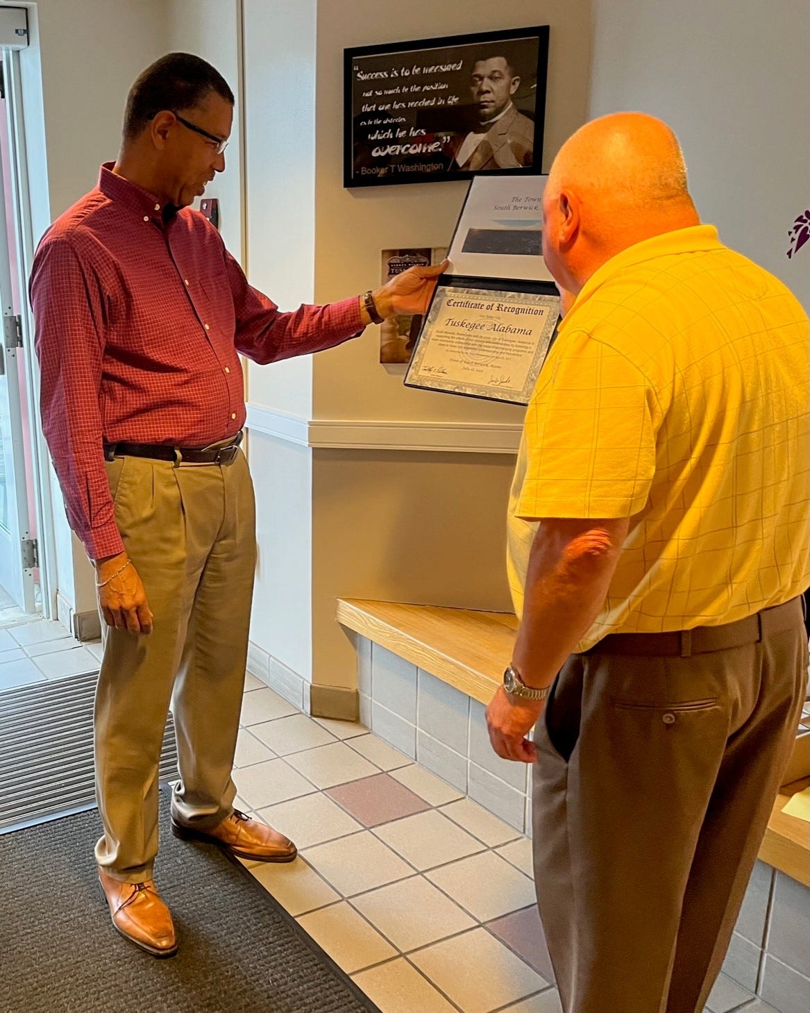 South Berwick Town Hall gets wall for Tuskegee, its sister city