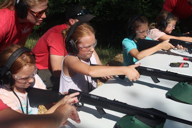 The Ottawa Soil and Water Conservation District along with many other partners hosted the annual “Day on the Wildside” event at the Winous Point Hunt Club Thursday.  Throughout the day, 60 kids ranging from 5th thru 8th grade had the opportunity to learn how to fish, shoot, band birds, take a punt boat ride, and archery.
