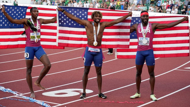Noah Lyles bests Michael Johnson’s file to repeat as 200 world champ