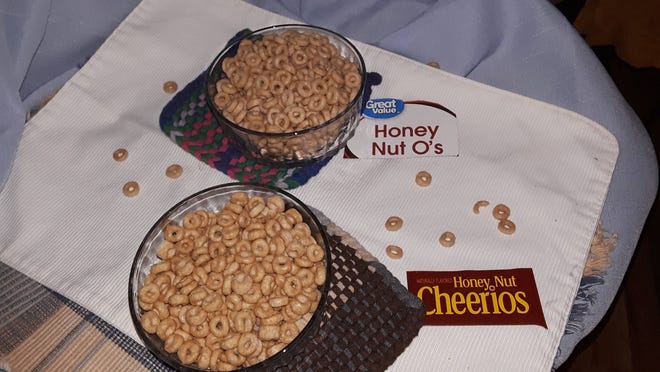 This week's taste test: Honey Nut Cheerios vs. Walmart's Great Value Honey Nut O's.