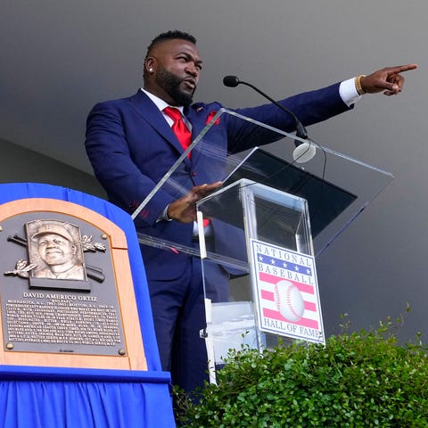 Hall of Fame inductee David Ortiz gives his accept