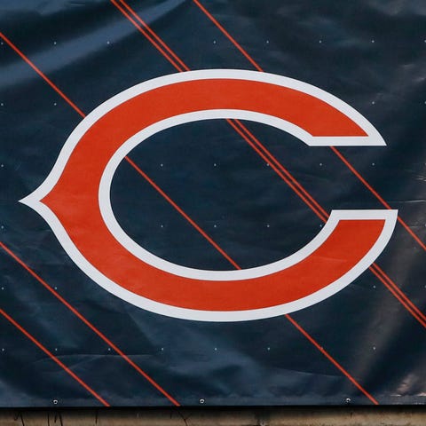 Chicago Bears logo is seen at Soldier Field.