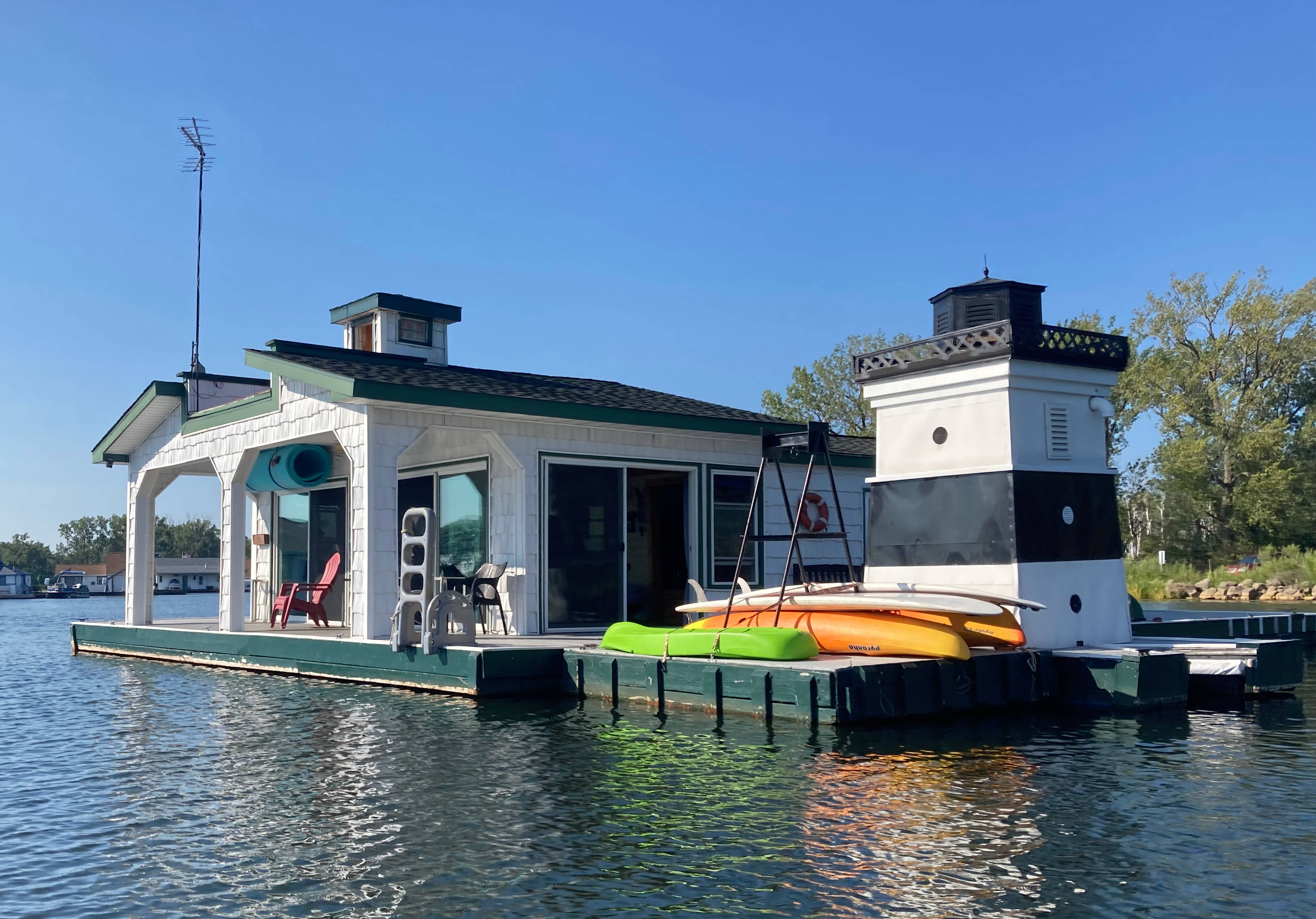 Houseboats at Presque Isle State Park offer scenic escape