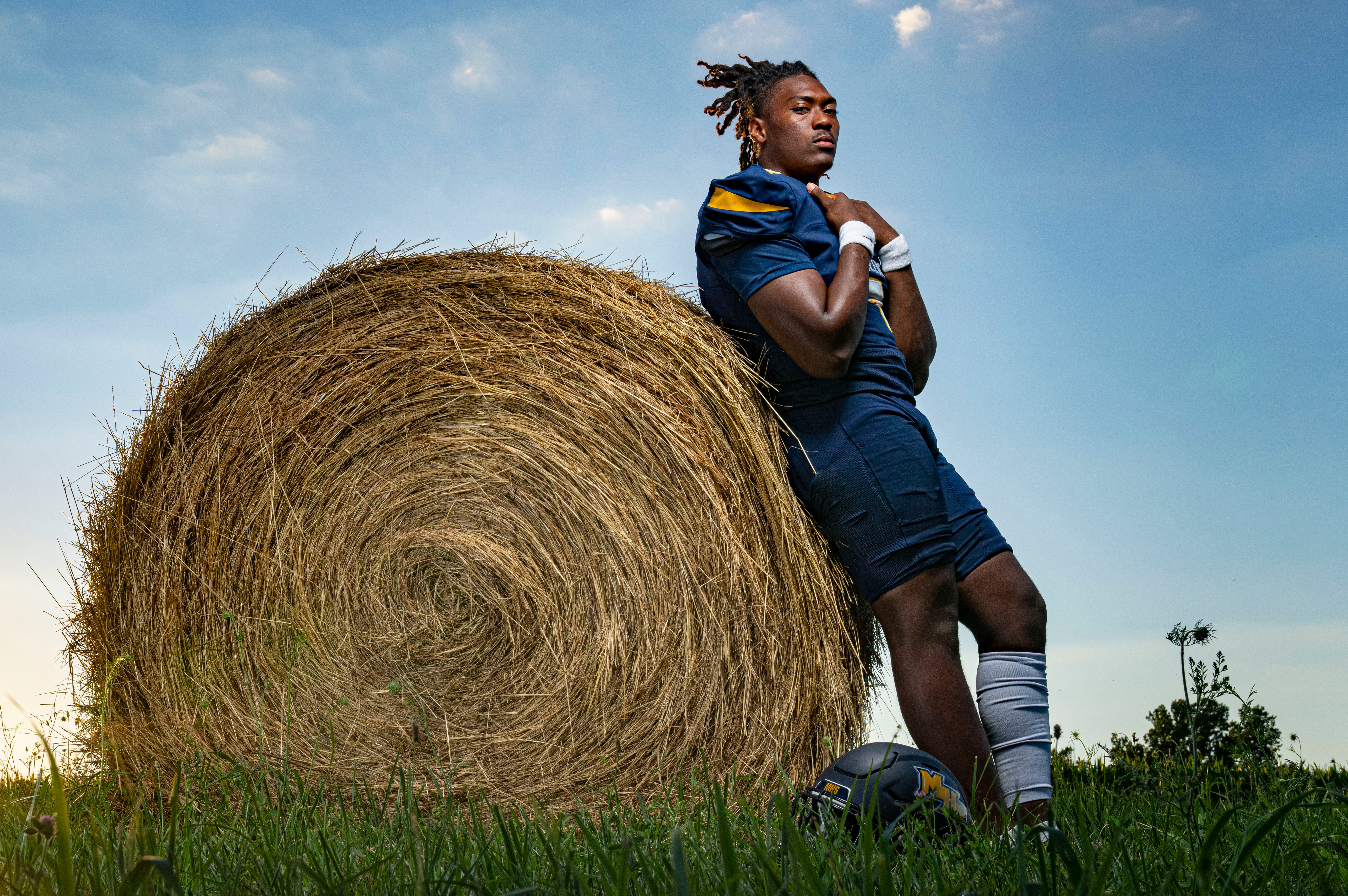 Mooresville senior quarterback Nick Patterson (9) pictured Tuesday July 12, 2022 in the Mooresville countryside.