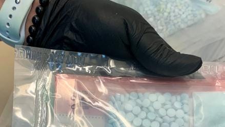 Fentanyl pills confiscated by agents