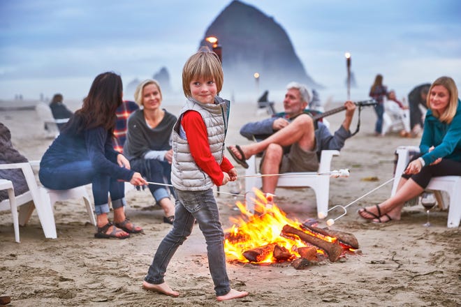 A bonfire and S'mores are sure to a hit with kids at Surfsand Resort in Cannon Beach, Oregon.