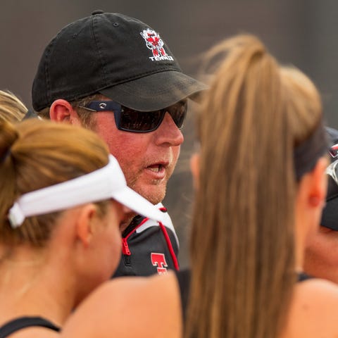 Todd Petty, shown talking to his players during a 