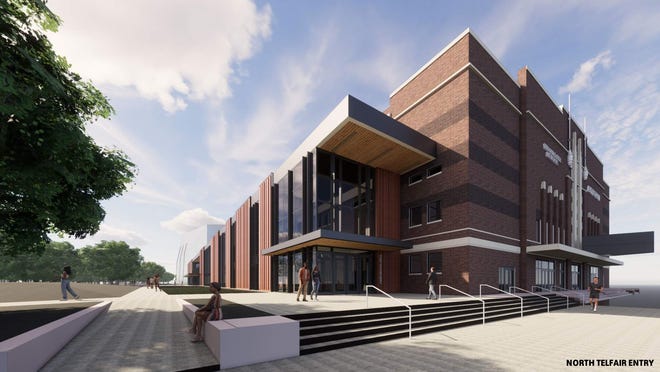 Artist's rendering of the Bell Auditorium renovation and expansion project.