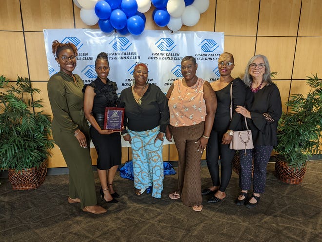 Staff members at the Frank Callen Boys & Girls Club hall of fame brunch on July 16, 2022. Senior unit director Karen Hamilton was named staff member of the year.