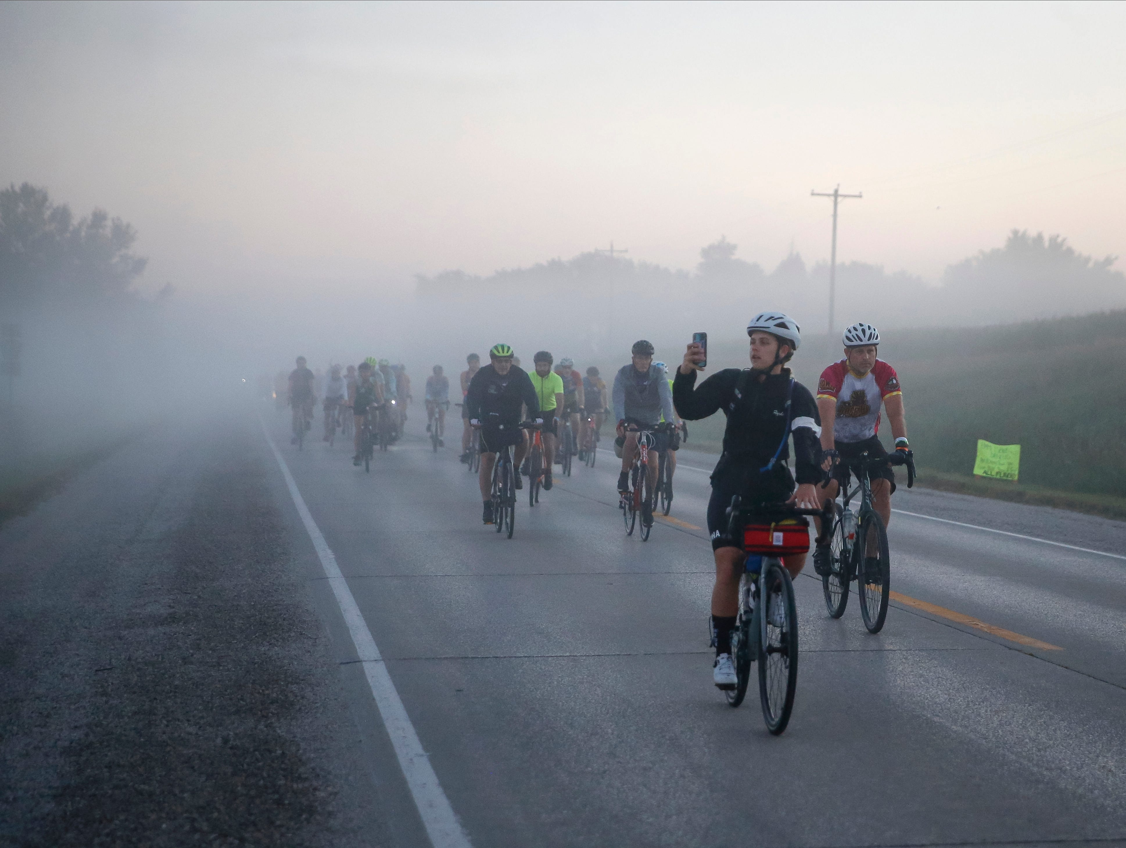 RAGBRAI riders roll through first regular ride Century Day since 1980s