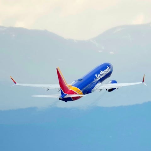 Southwest Airlines jetliner takes off from Denver 