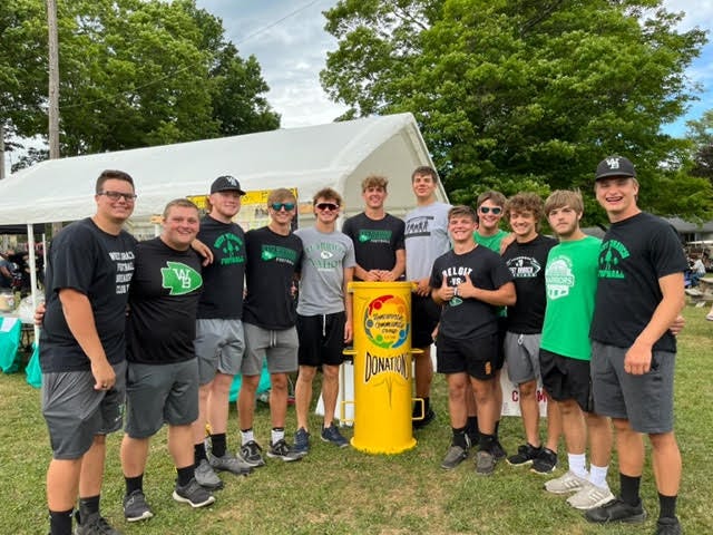 West Branch varsity football players helped staff a dunk tank at the July 23 Knox Township Festival. Organizers say the teenagers were popular with the crowd that gathered at the event, and received many compliments from attendees about interactions with the young men.