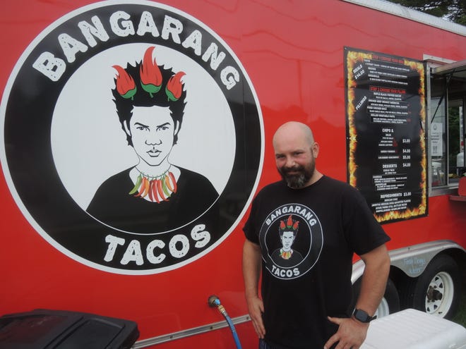 John Richardson operates the Bangarang Tacos food truck on South Otsego Avenue in Gaylord. He would like to be able to bring his truck into the downtown. "If I am going to pay for a permit to operate in the city I should be able to do that on any private land," he said.