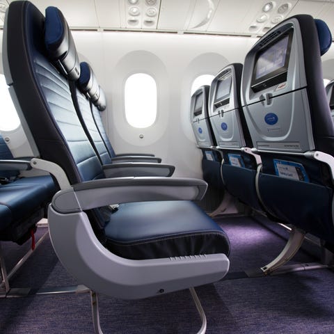 United Economy Plus seats on a United Airlines 787