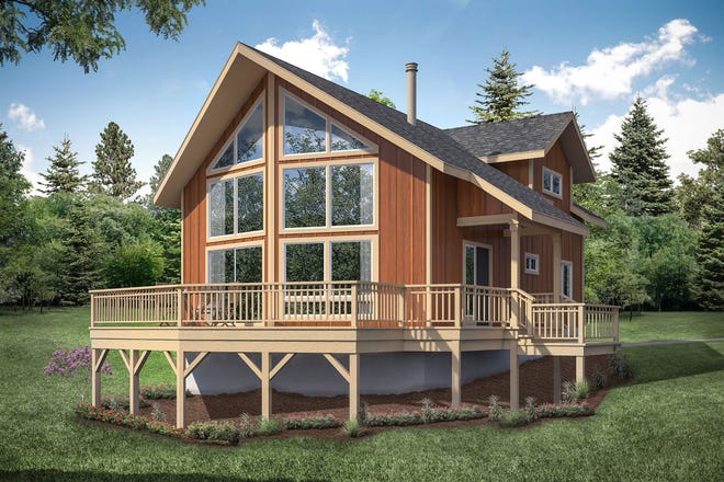 A-Frame House Plan - Timber Hill 31-122 - Front Exterior