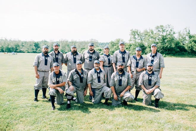 The Flat Rock Bear Clan vintage baseball team.