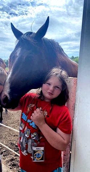 Bella Johnson got the opportunity to ride a horse at Joy Ranch during  Camp Chance. The event is organized to help youth foster self-confidence, self-esteem and positive peer and adult relationships. Camp Chance was hosted by the Watertown Police Department last month.