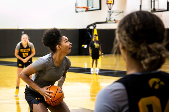 Iowa forward Hannah Stuelke was the No.  45 overall recruit nationally in the 2022 class.
