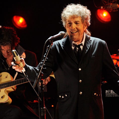 FILE - Bob Dylan performs in Los Angeles on  Jan. 