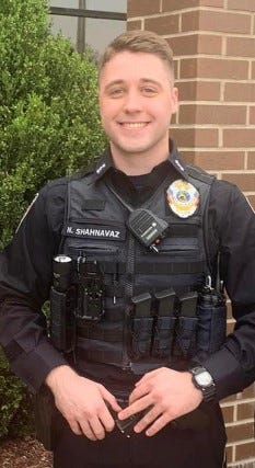 Noah Shahnavaz, 24, of Fishers, Indiana was a five-year military veteran and had served the community of Elwood for 11 months.