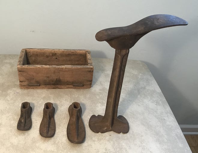 This shoe cobbler set was used to repair a family’s shoes during the 1920s and 1930s.