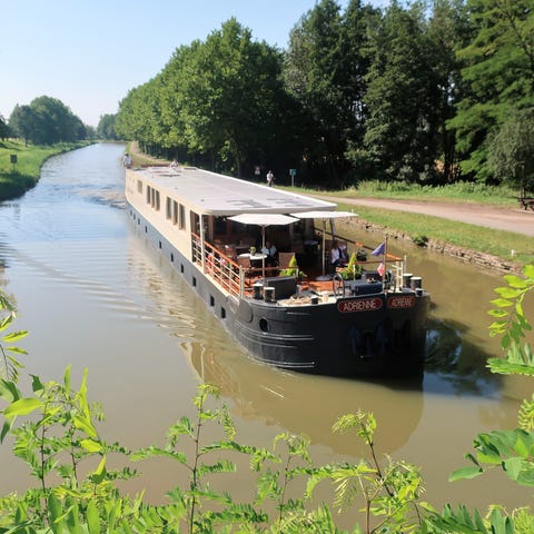 The Adrienne, a 12-passenger barge operated by Fre