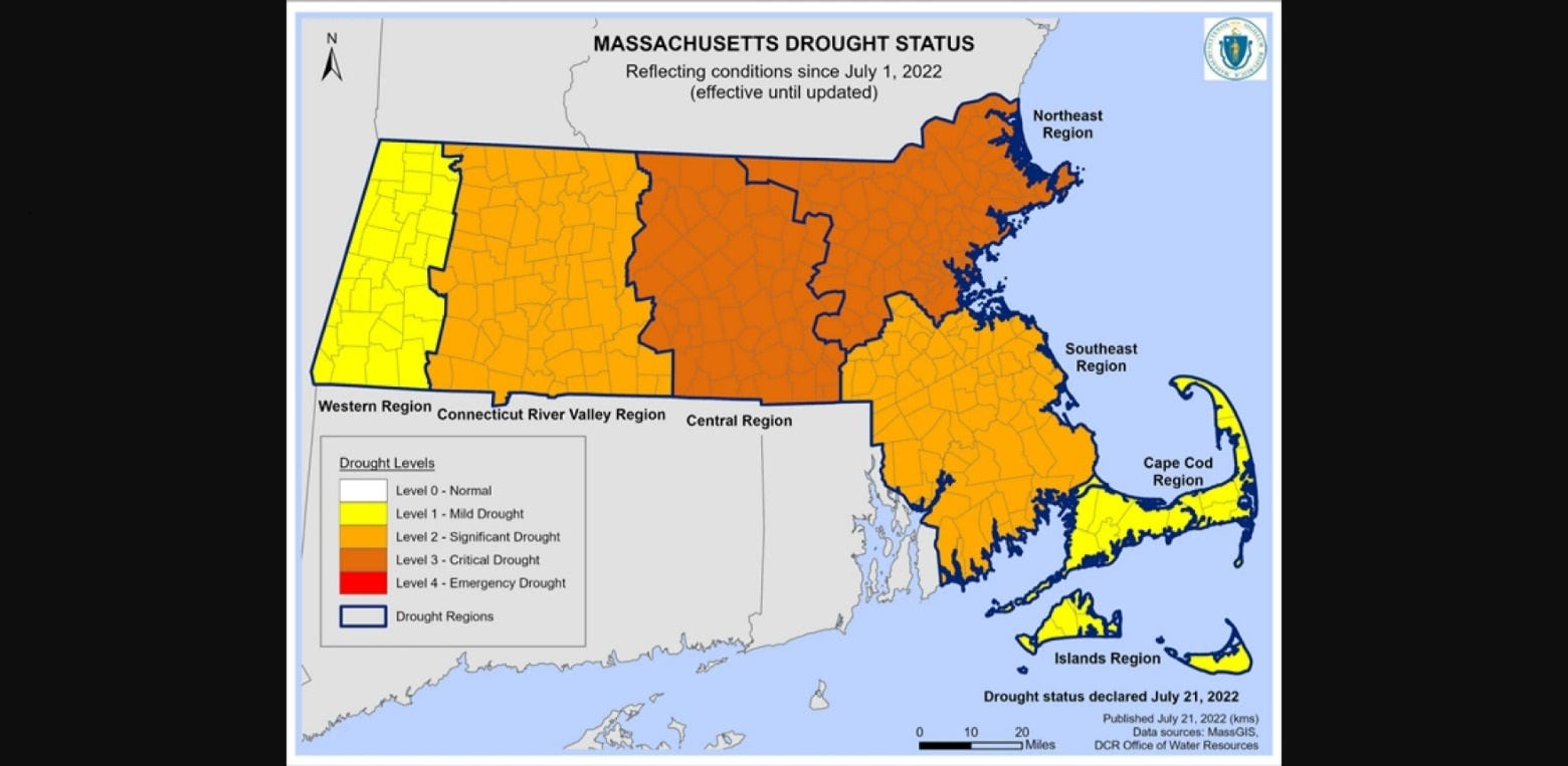 Drought worsens in Massachusetts as high temperatures continue